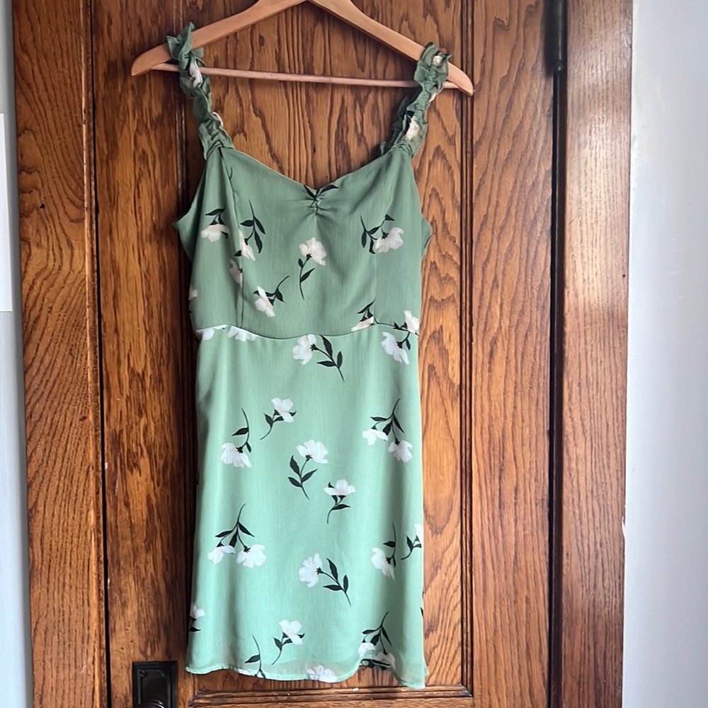 Flowery green dress